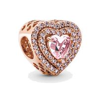 Cute Sweet Heart Shape Copper Plating Silver Plated Jewelry Accessories sku image 7