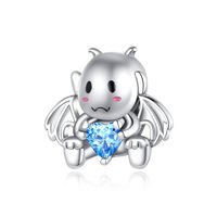 Cute Sweet Rabbit Bear Heart Shape Copper Plating Silver Plated Jewelry Accessories sku image 4