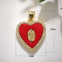 Elegant Streetwear Heart Shape Copper Plating Inlay Zircon Jewelry Accessories sku image 5