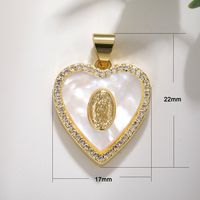 Elegant Streetwear Heart Shape Copper Plating Inlay Zircon Jewelry Accessories sku image 4