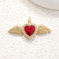 1 Piece Copper Zircon Gold Plated Inlay Pendant main image 9