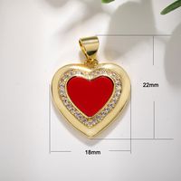 Elegant Streetwear Heart Shape Copper Plating Inlay Zircon Jewelry Accessories sku image 1