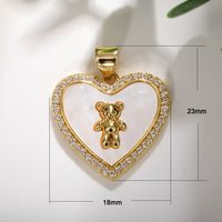 Elegant Streetwear Heart Shape Copper Plating Inlay Zircon Jewelry Accessories sku image 3