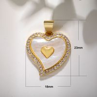 Elegant Streetwear Heart Shape Copper Plating Inlay Zircon Jewelry Accessories sku image 2