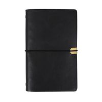1 Piece Solid Color Class School Pu Leather Retro Loose Spiral Notebook main image 2