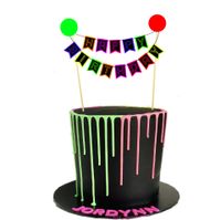 Birthday Cute Retro Letter Paper Family Gathering Party Cake Decorating Supplies main image 3