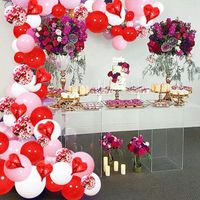 موسم الزفاف عيد الحب حلو شكل القلب مستحلب داخلي في الخارج حزب، حفلة بالونات main image 3