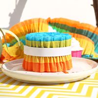 Pastoral Colorful Paper Party Colored Ribbons main image 5