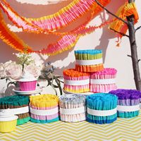 Pastoral Colorful Paper Party Colored Ribbons main image 1