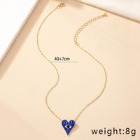 Ig Style Commute Korean Style Heart Shape Alloy Enamel Plating Women's Pendant Necklace sku image 1