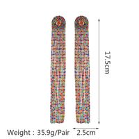 1 Pair Exaggerated Ethnic Style Geometric Color Block Plating Inlay Zinc Alloy Rhinestones Drop Earrings main image 2