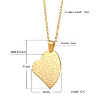Simple Style Heart Shape Stainless Steel Plating 18K Gold Plated Women's main image 2