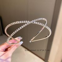 Casual Simple Style Commute Solid Color Alloy Metal Artificial Rhinestones Hair Band sku image 2