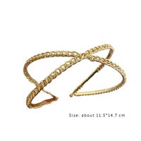 Casual Simple Style Commute Solid Color Alloy Metal Artificial Rhinestones Hair Band sku image 1