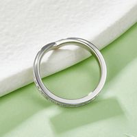 Elegant Classic Style Round Sterling Silver White Gold Plated Moissanite Rings In Bulk main image 5
