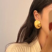 1 Pair Ig Style Retro French Style Round Plating Alloy Gold Plated Silver Plated Ear Studs main image 10