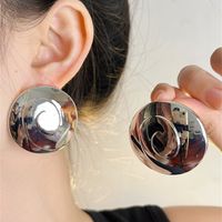 1 Pair Ig Style Retro French Style Round Plating Alloy Gold Plated Silver Plated Ear Studs main image 3