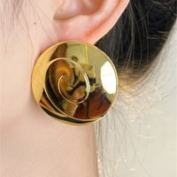 1 Pair Ig Style Retro French Style Round Plating Alloy Gold Plated Silver Plated Ear Studs main image 4