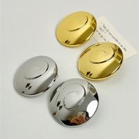 1 Pair Ig Style Retro French Style Round Plating Alloy Gold Plated Silver Plated Ear Studs main image 7