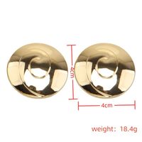 1 Pair Ig Style Retro French Style Round Plating Alloy Gold Plated Silver Plated Ear Studs main image 2