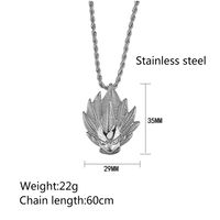 304 Stainless Steel 18K Gold Plated Hip-Hop Retro Plating Solid Color Pendant Necklace main image 2