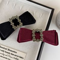 Women's Simple Style Commute Bow Knot Cloth Inlay Rhinestones Hair Claws main image 4