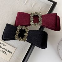 Women's Simple Style Commute Bow Knot Cloth Inlay Rhinestones Hair Claws main image 6