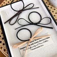 Women's Simple Style Commute Bow Knot Pu Leather Hair Tie main image 2