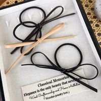 Women's Simple Style Commute Bow Knot Pu Leather Hair Tie main image 1