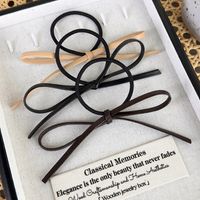 Women's Simple Style Commute Bow Knot Pu Leather Hair Tie main image 6