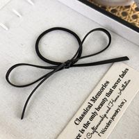Women's Simple Style Commute Bow Knot Pu Leather Hair Tie sku image 2