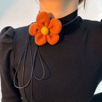 Vintage Style Flower Cloth Handmade Women's Necklace main image 4