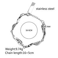 304 Stainless Steel 18K Gold Plated Hip-Hop Retro Irregular Polishing Chain Solid Color Bracelets Necklace main image 2