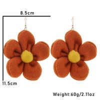 1 Paar Einfacher Stil Blume Handgemacht Tuch Ohrhaken main image 2