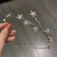 Women's Luxurious Simple Style Star Alloy Plating Inlay Artificial Rhinestones Hair Band sku image 4