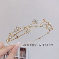 Women's Luxurious Simple Style Star Alloy Plating Inlay Artificial Rhinestones Hair Band sku image 6