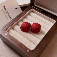 1 Pair Simple Style Square Solid Color Stoving Varnish Plating Alloy Gold Plated Silver Plated Ear Studs main image 5
