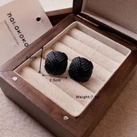 1 Pair Simple Style Square Solid Color Stoving Varnish Plating Alloy Gold Plated Silver Plated Ear Studs main image 2