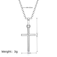 Lässig Einfacher Stil Kreuzen Legierung Inlay Zirkon Unisex Halskette Mit Anhänger sku image 2