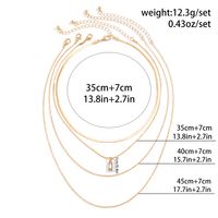 Simple Style Classic Style Irregular Geometric Rectangle Zircon Alloy Copper Wholesale Layered Necklaces main image 2