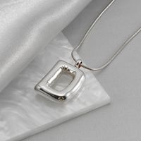 304 Stainless Steel Simple Style Polishing Letter Titanium Steel Pendant Necklace main image 5
