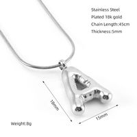 304 Stainless Steel Simple Style Polishing Letter Titanium Steel Pendant Necklace sku image 1
