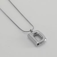 304 Stainless Steel Simple Style Polishing Letter Titanium Steel Pendant Necklace sku image 3