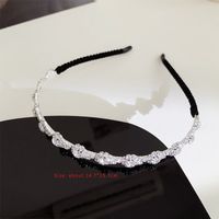 Elegant Simple Style Water Droplets Heart Shape Bow Knot Alloy Inlay Artificial Rhinestones Hair Band sku image 2