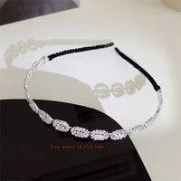 Elegant Simple Style Water Droplets Heart Shape Bow Knot Alloy Inlay Artificial Rhinestones Hair Band sku image 3