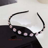 Elegant Simple Style Water Droplets Heart Shape Bow Knot Alloy Inlay Artificial Rhinestones Hair Band sku image 1