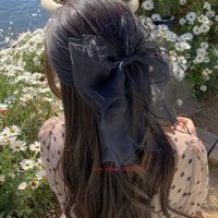 Women's Cute Simple Style Bow Knot Gauze Hair Clip sku image 3
