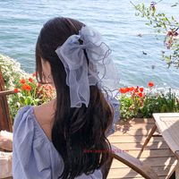 Women's Cute Simple Style Bow Knot Gauze Hair Clip sku image 4