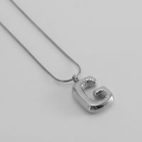 304 Stainless Steel Simple Style Polishing Letter Titanium Steel Pendant Necklace sku image 6