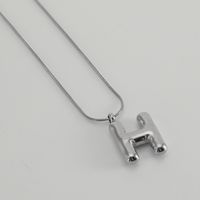304 Stainless Steel Simple Style Polishing Letter Titanium Steel Pendant Necklace sku image 7